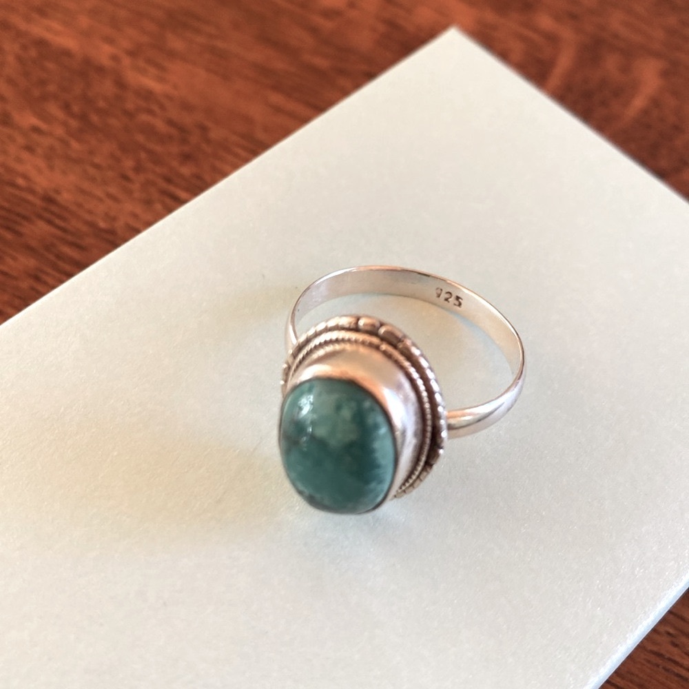 Turquoise & Silver Ring - Picture 2 of 5